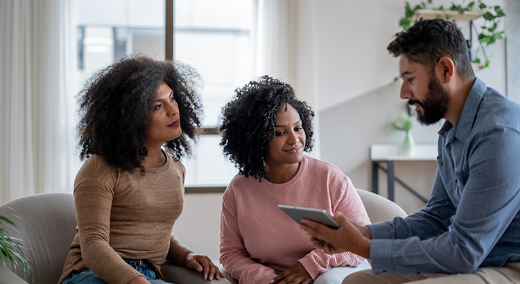 Clients Consulting with a Realtor